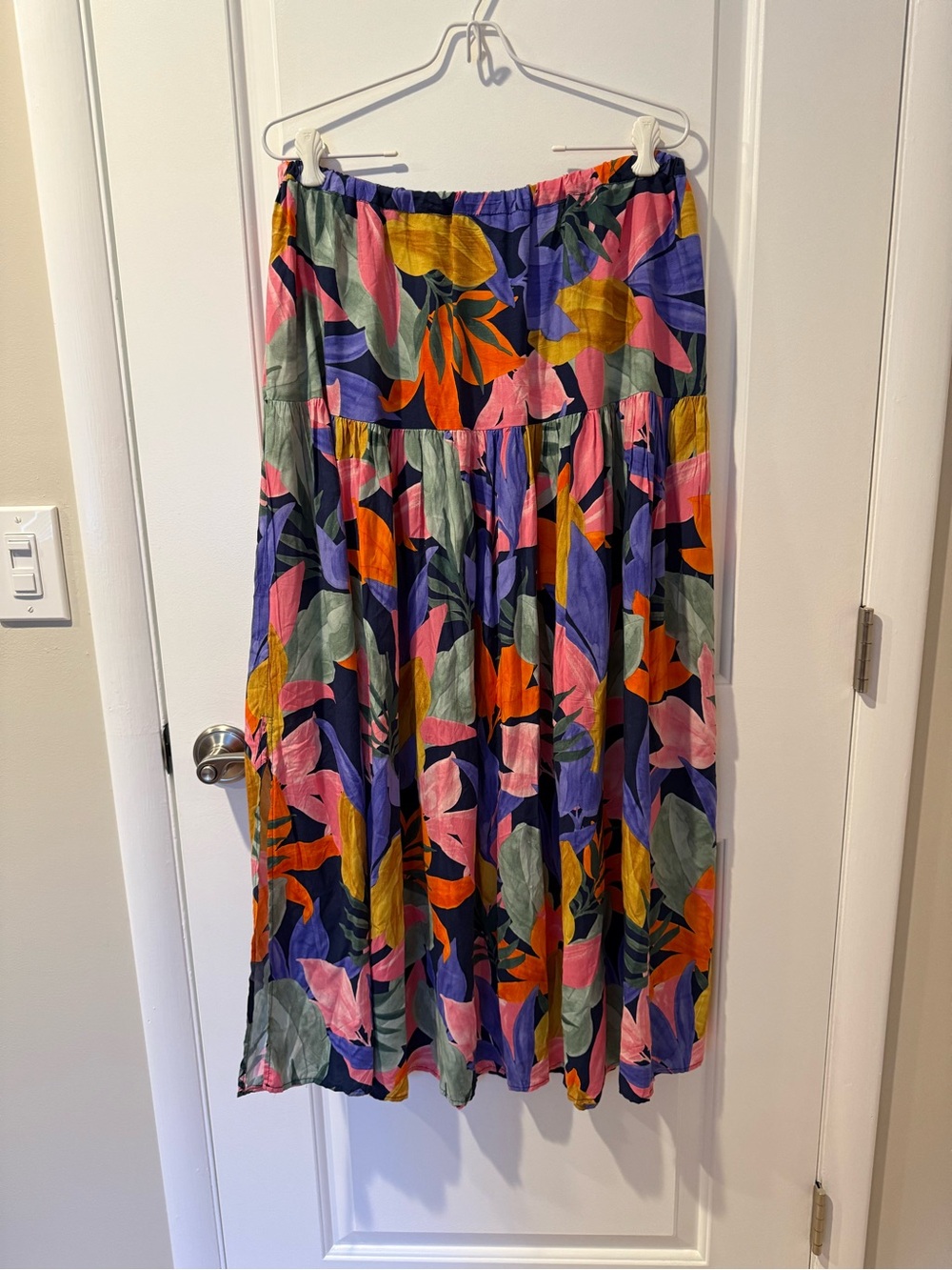 Vibrant Multi-Color Floral Maxi Skirt - Picture 2 of 14
